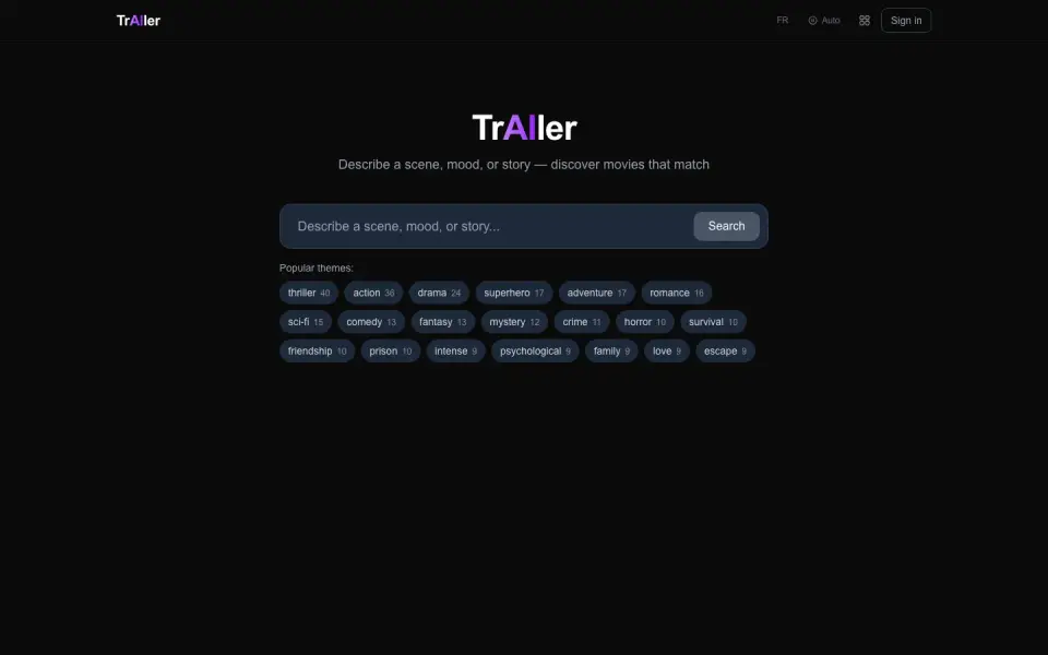 Mindflix home page on desktop