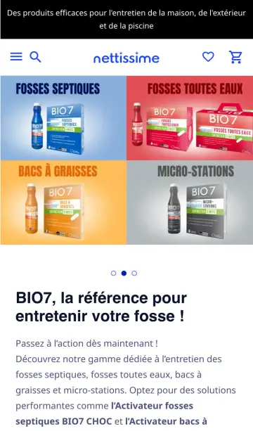 Nettissime on mobile